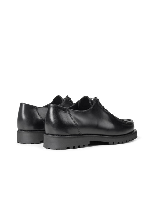 Ollie moc toe black leather 