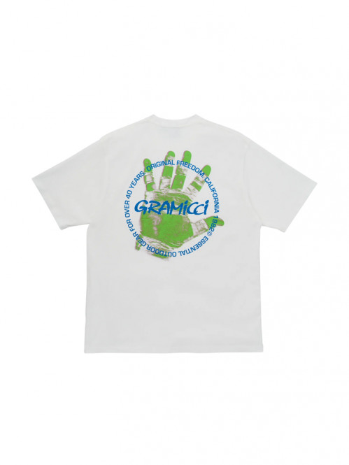 Climbers hand tee white 