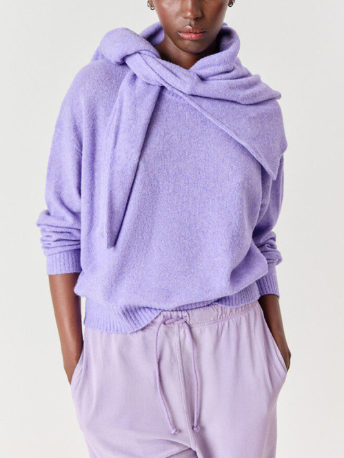 Oui 18a pullover viola chine 