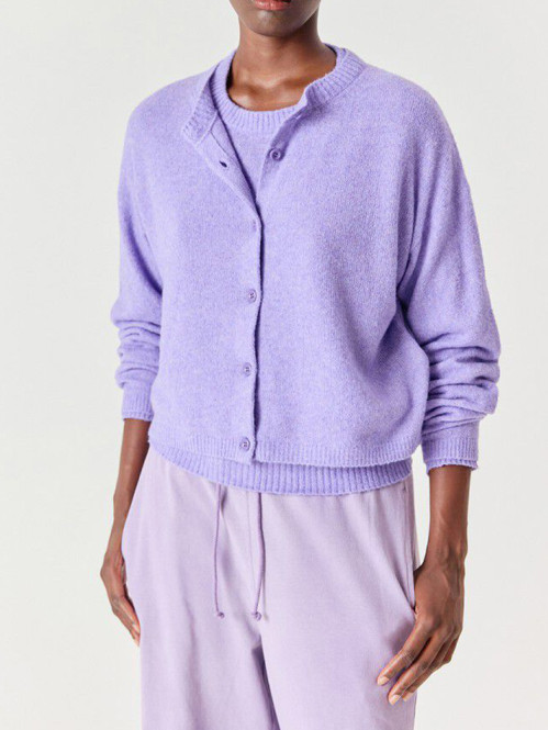 Oui 19a cardigan viola chine 