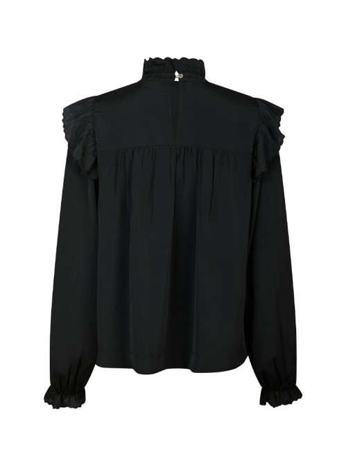 Percy soft satin blouse black 