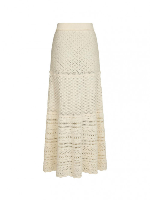 Pillina crochet knit skirt creme 