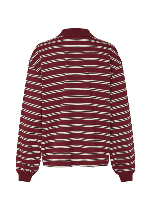 Pique longsleeve polo zinfandel 