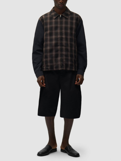 Plaided shirt jacket plaid 