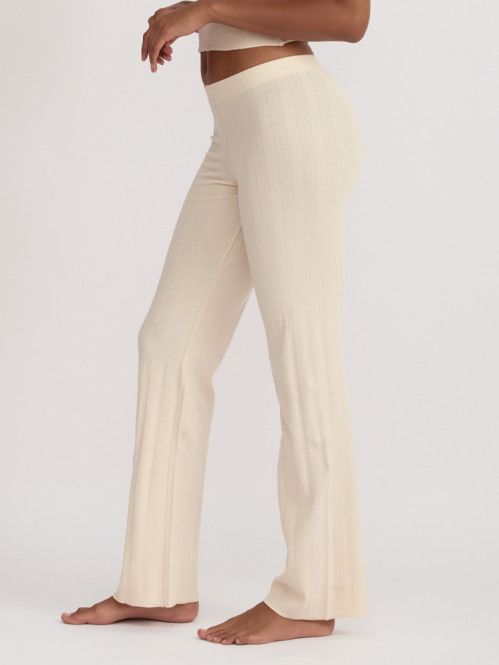 Pointelle straight leg pant cloud 