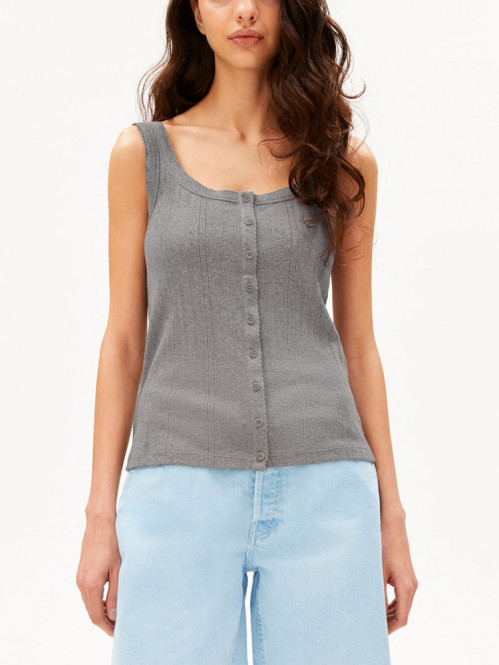 Pointelle top silver mel M