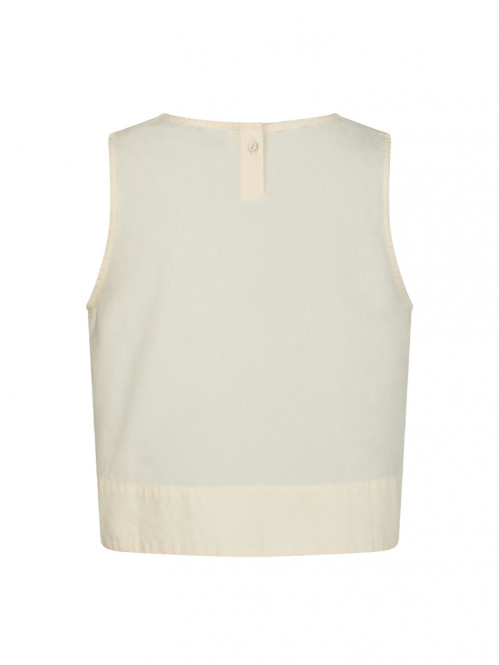 Polly c poplin top lt yellow L
