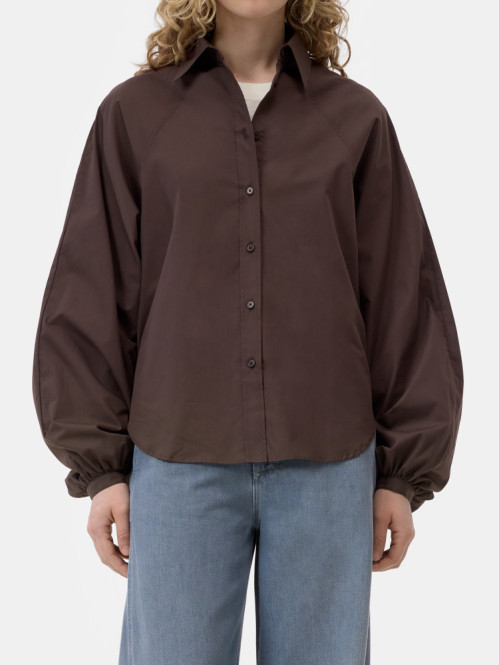 Raglan blouse mahagony 