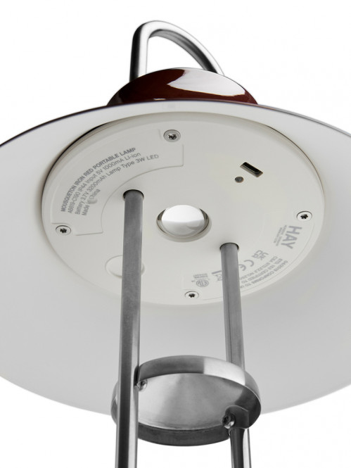 Mousqueton lamp iron red 