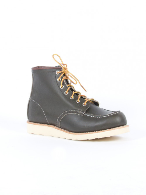 6 inch boots round toe green 