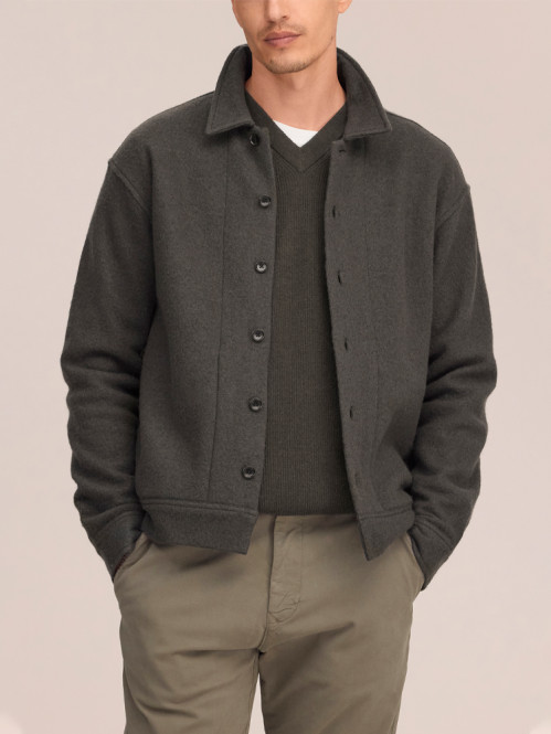 Reed wool shirt dark army 