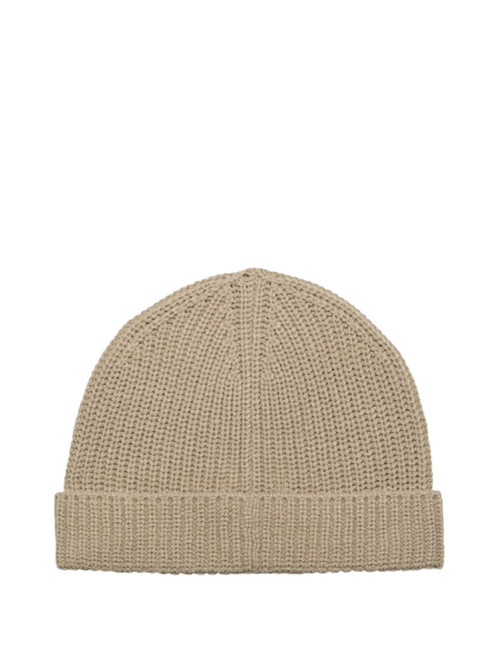 Reversible logo beanie sand 