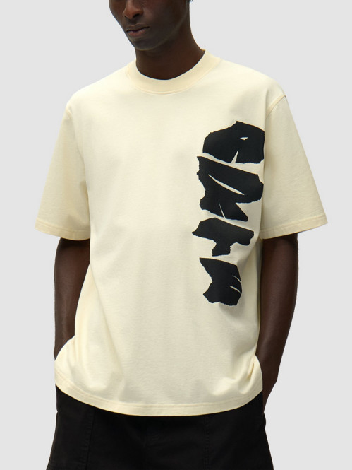 Side logo t-shirt cream 