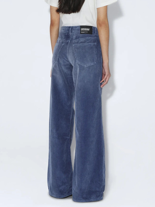 Rhue low wide jeans washed blue shade cord 