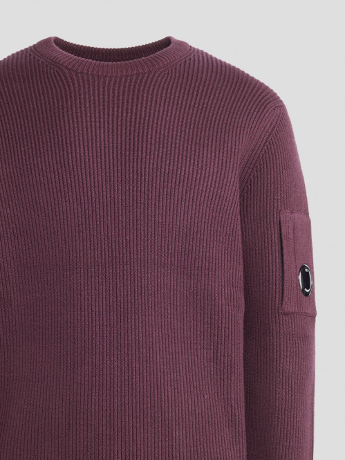Full rib knit crew neck potent purple 