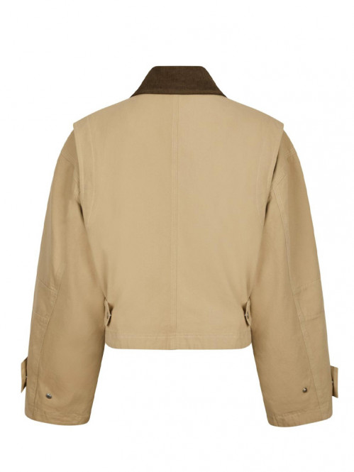 rivera carvas boxy jacket sand 