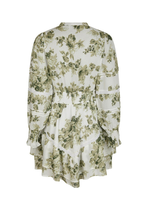 Roberta flower dress sage green S