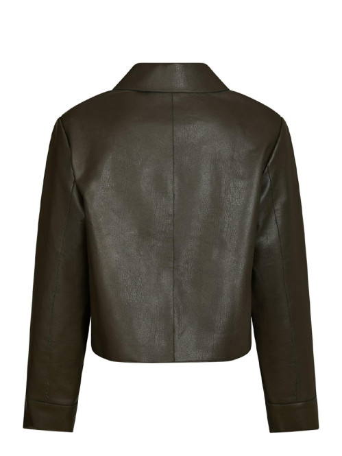 Romana faux pu jacket brown 