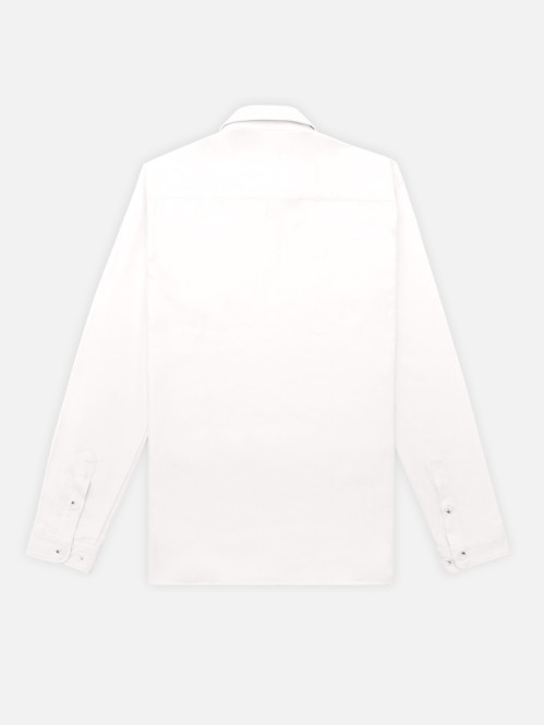 Ronny twill brush shirt bianco 