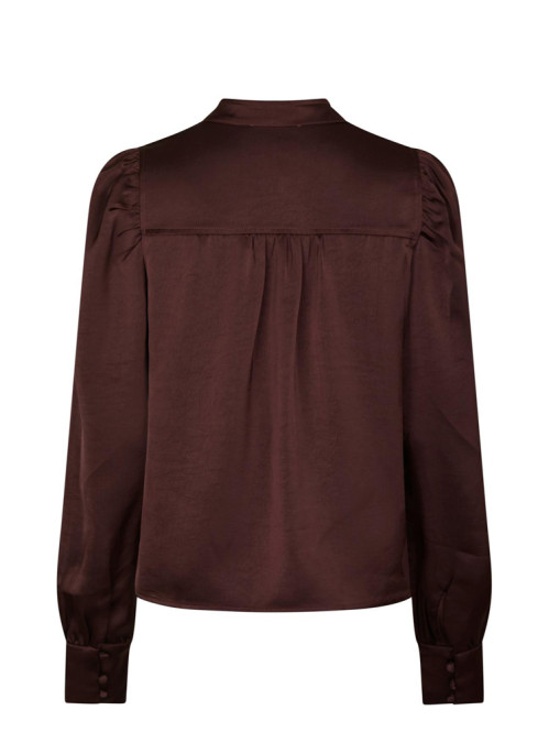 Rosslyn heavy sateen blouse burgundy 