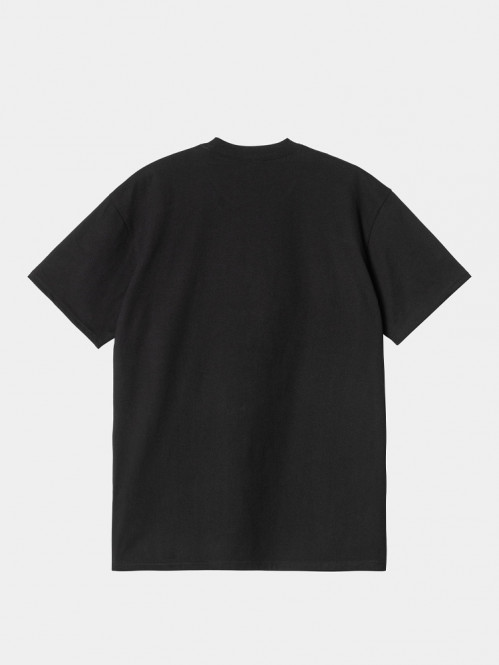 W ss pocket heart tshirt black 