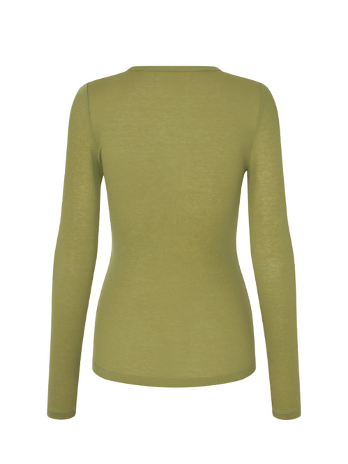Sadou t-shirt ls mosstone 