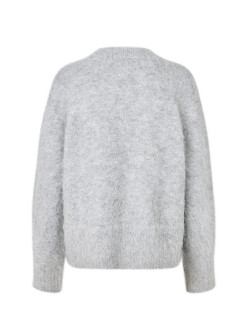 Salo v-neck pullover grey mel 