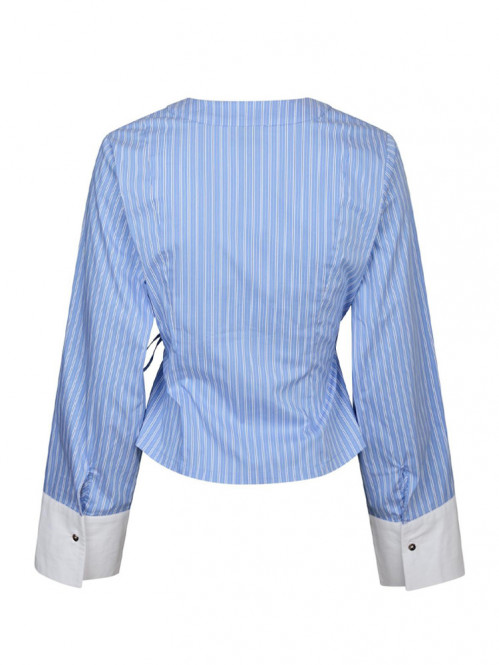 Salvia stripe shirt light blue 