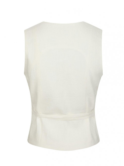 Samara ramie waistcoat off wht S