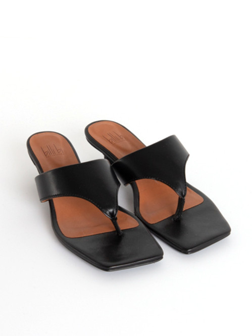 Slip on sandals black nappa 