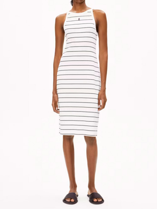 Sasinaa fine stripes dress wht blk 