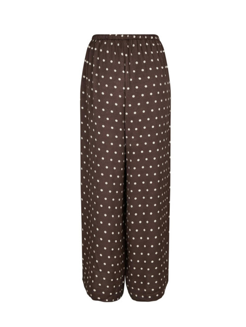 Sebba big dot pants dark brown 