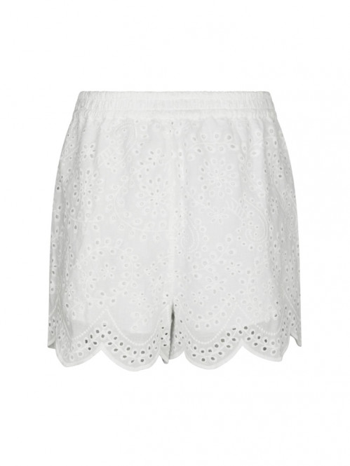 Senna embroidery shorts white 