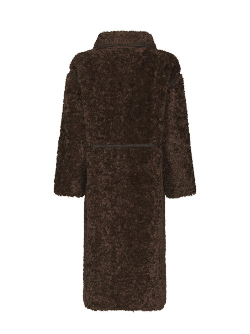 Senta faux fur coat dark brown 