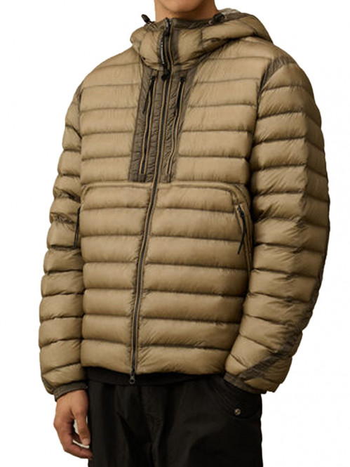 Shell goggle down jacket vintage khaki 