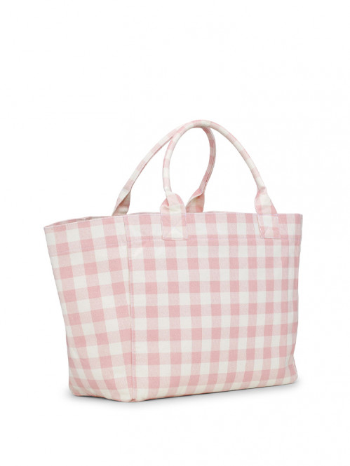Shopper xxl pocket vichy mauve 