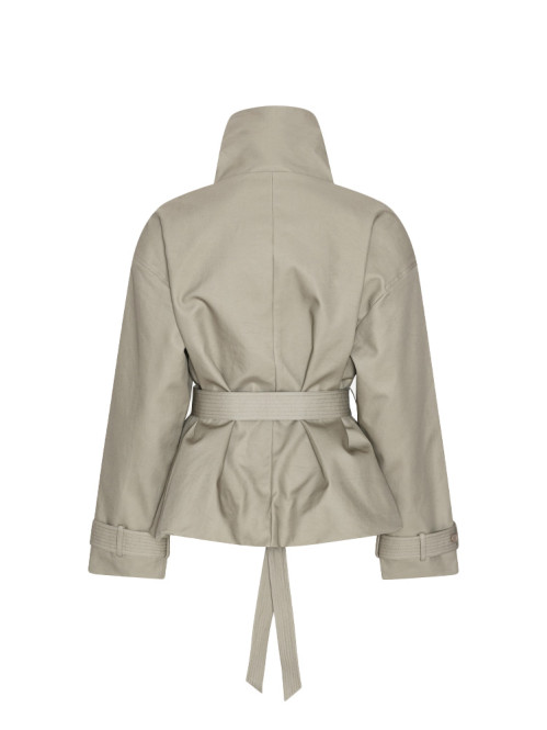 Short trench coat aluminium 