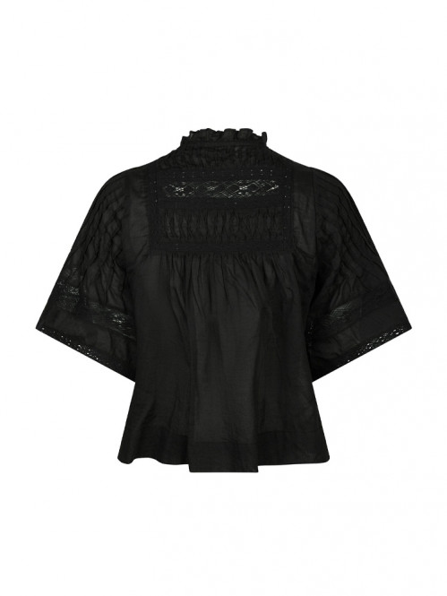Siama s voile blouse black S