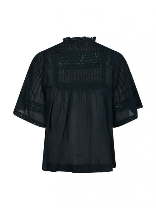 Siama s voile blouse navy 