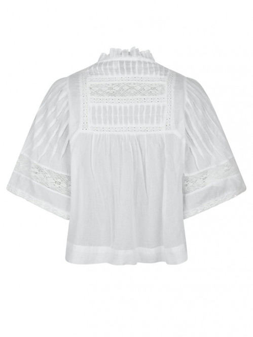 Siama s voile blouse white S