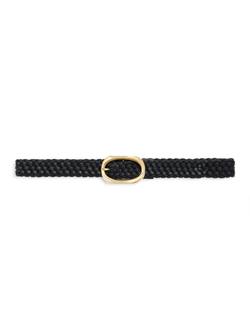 Signature link belt braided black 