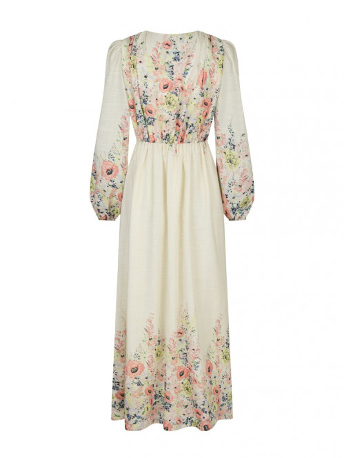 Silfi flower print dress creme L