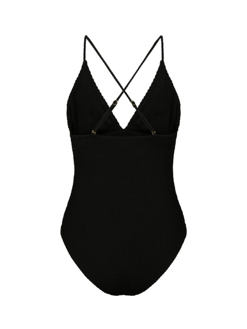 Skin sand crepe swimsuit black 