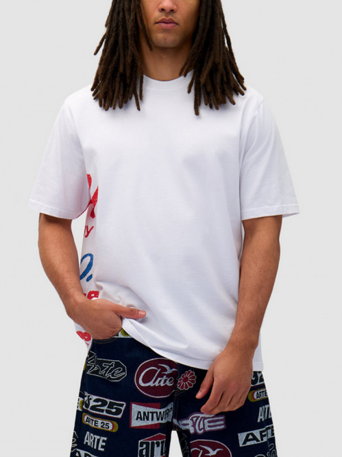 Lateral print t-shirt white 