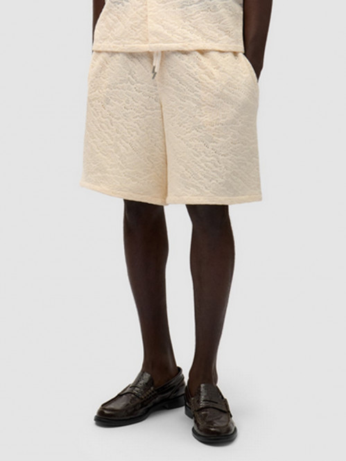 Crochet shorts cream 