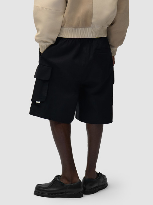 Leinen cargo short black 