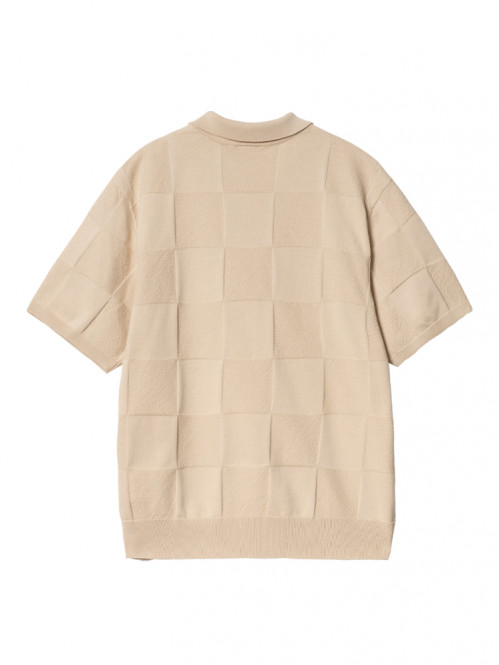 SS checker polo shirt fleur de sel 