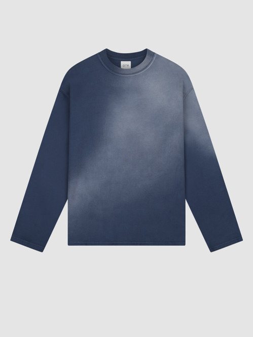 Stencil sunfade longsleeve navy 
