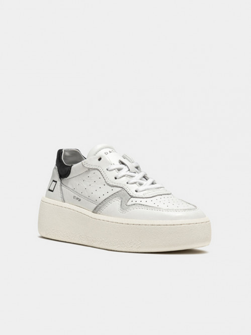 Step calf sneaker white black 