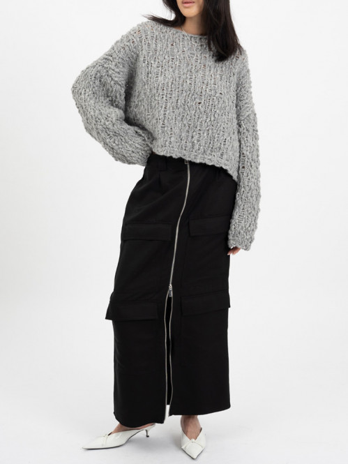 Stephl cropped sweater grey 